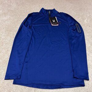 Spyder Activewear Jacket Men’s Blue Long Sleeve 1/4 Zip Size Medium NWT